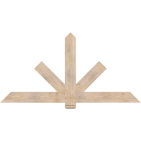 Ekena Millwork Kennewick Smooth Timber Gable Bracket, Douglas Fir, 72"W x 36"H x 1 1/2"D x 5 1/2"F, 12/12 Pitch GBW072X36X0206KEN00SDF
